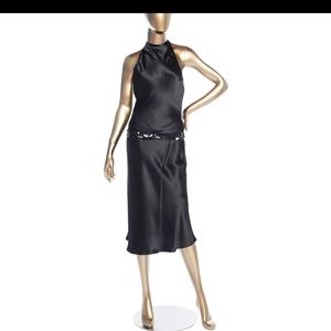 Vera Wang black halter dress